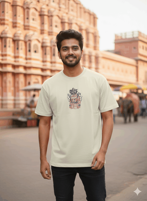 Dragon Ball Z Goku Premium Embroidered T-Shirt | Off-White