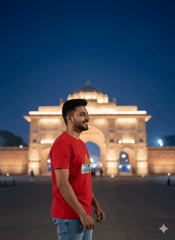 Super Saiyan Vegeta Embroidered Red T-shirt | Men's Dragon Ball Z Anime Apparel