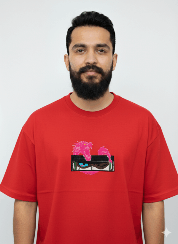 Fiery Gaze Dragon Eye T-Shirt: Unique Graphic White Tee