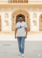 Giyu Tomioka Water Breathing Swoosh-Style Embroidered T-shirt | Demon Slayer Anime Tee