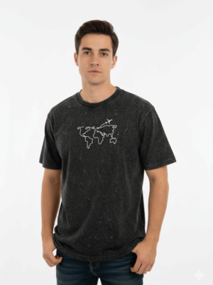 Adventure Awaits: World Map Graphic T-Shirt