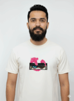 Fiery Gaze Dragon Eye T-Shirt: Unique Graphic White Tee