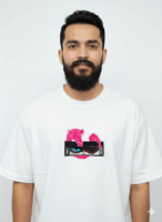 Fiery Gaze Dragon Eye T-Shirt: Unique Graphic White Tee