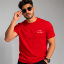 Red Minimal Logo T-Shirt for Men | Premium Cotton Casual Wear Stylish Tee