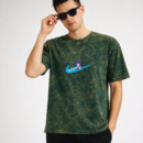 Green Acid Wash Anime T-Shirt for Men & Women | Premium Cotton Streetwear Graphic Tee
