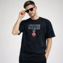 Black Acid Wash Marvel Spider Graphic T-Shirt for Men | Premium Cotton Streetwear Tee