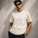 Off-White Plain Cotton T-Shirt | Minimal Premium Basic Tee for Men & Women