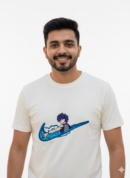 Giyu Tomioka Water Breathing Swoosh-Style Embroidered T-shirt | Demon Slayer Anime Tee