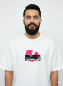 Fiery Gaze Dragon Eye T-Shirt: Unique Graphic White Tee