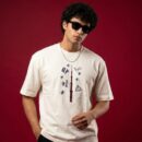 Harry Potter Hand-Embroidered Oversized Off-White T-Shirt | Stitch Studio Co.